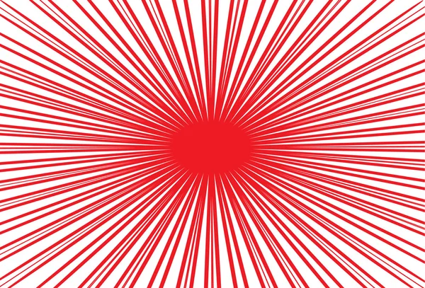 Rojo ráfaga, rayos starburst diseño vector de fondo — Vector de stock