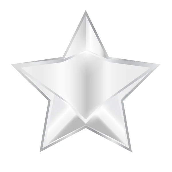 3d star vector illustration symbol silver — Stock Vector