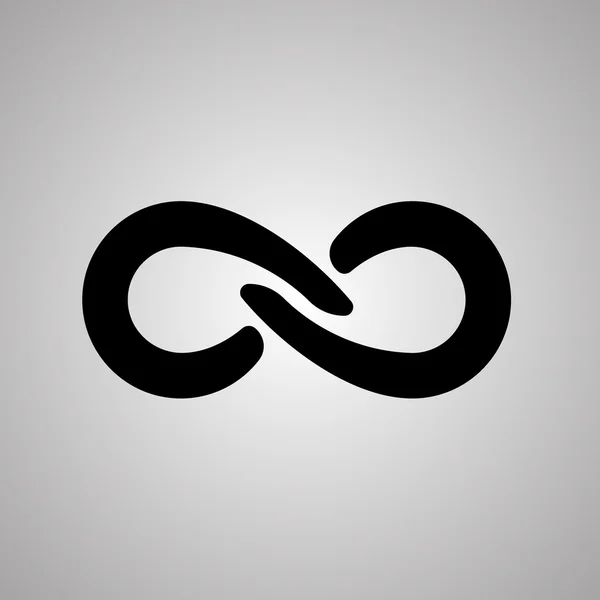 Símbolo infinito icono de vector de signo ilimitado — Vector de stock