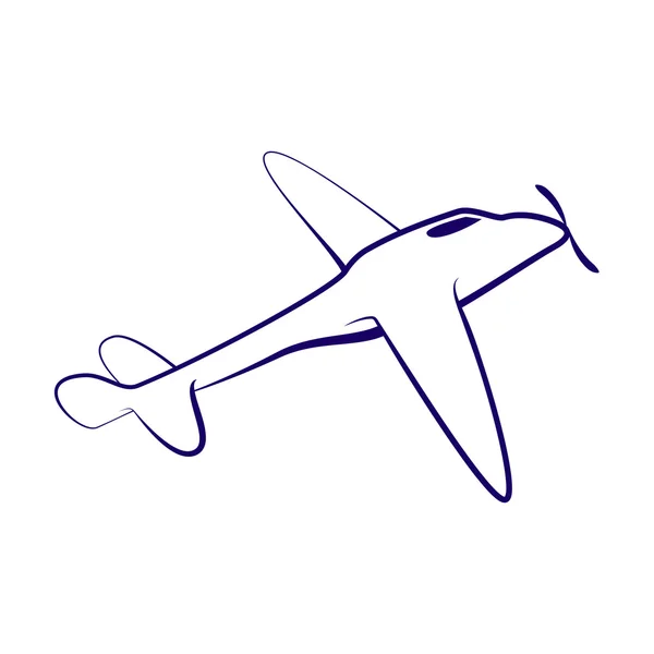 飞机符号矢量插图设计符号 — 图库矢量图片