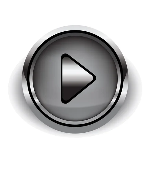 Bouton de lecture rond simple pour multimédia, vidéo de démarrage, m — Image vectorielle