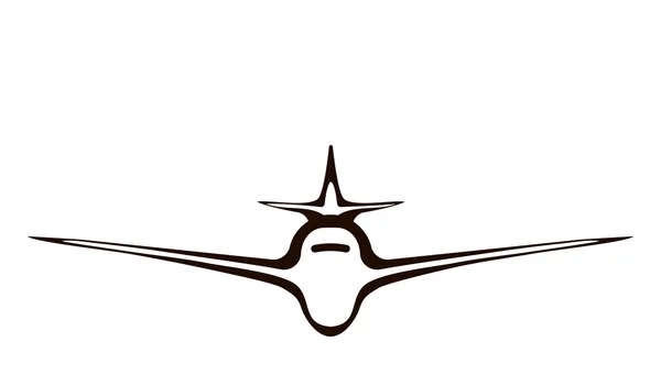 Flugzeug Symbol Vektor Illustration Design Zeichen — Stockvektor