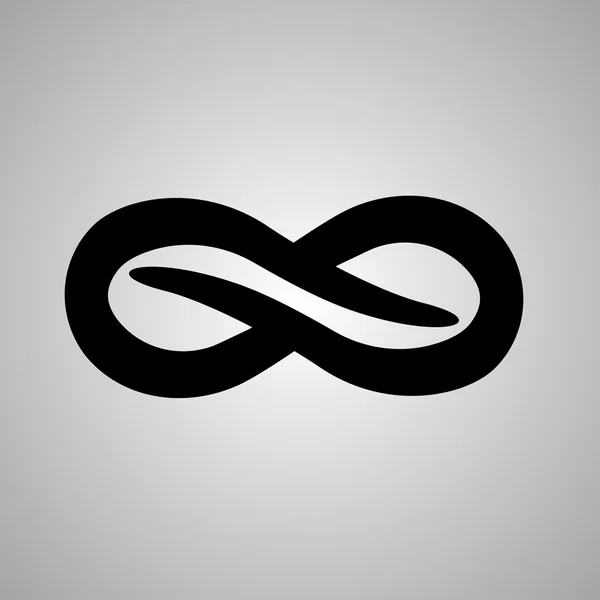 Símbolo infinito icono de vector de signo ilimitado — Vector de stock