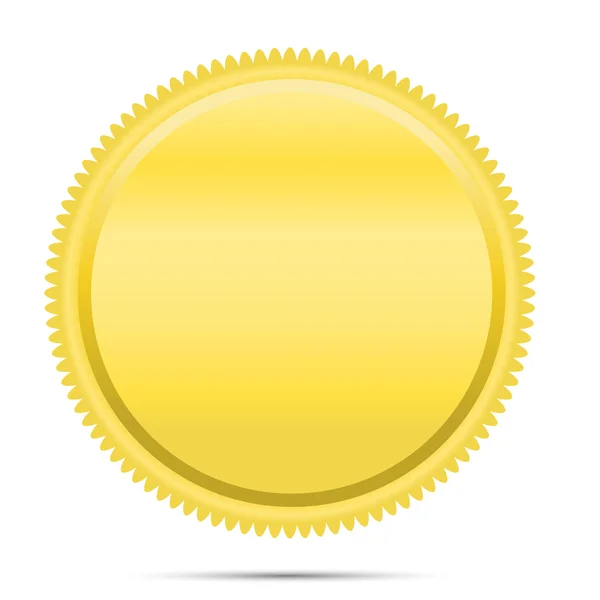 Gouden ronde badge munt embleem pictogram vector — Stockvector