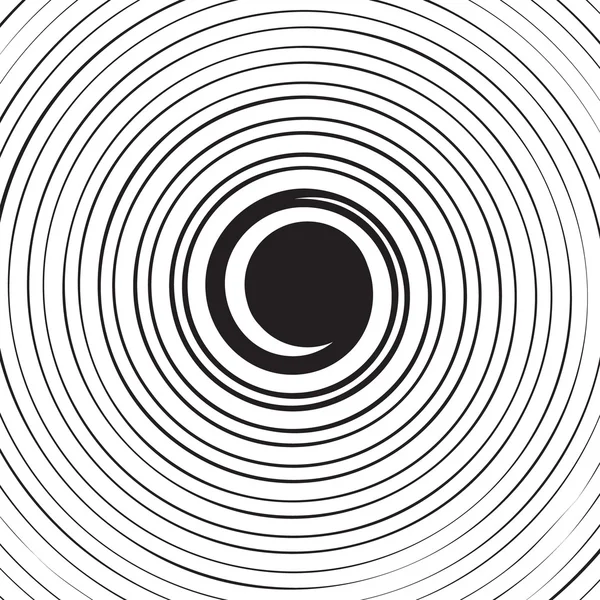 Volumen, espiral, líneas concéntricas, fondo circular, giratorio — Vector de stock