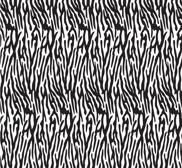 Seamless zebra pattern black and white vector background — Stock Vector