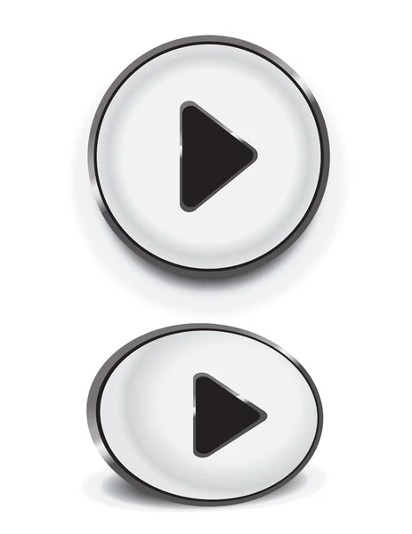 Einfache runde Circle Play-Taste für Multimedia, Video starten, m — Stockvektor