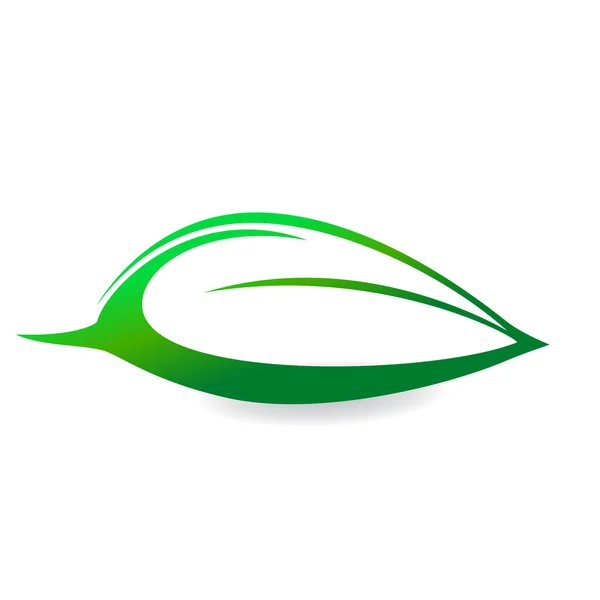 Folha verde símbolo vetor ícone sinal ilustração — Vetor de Stock