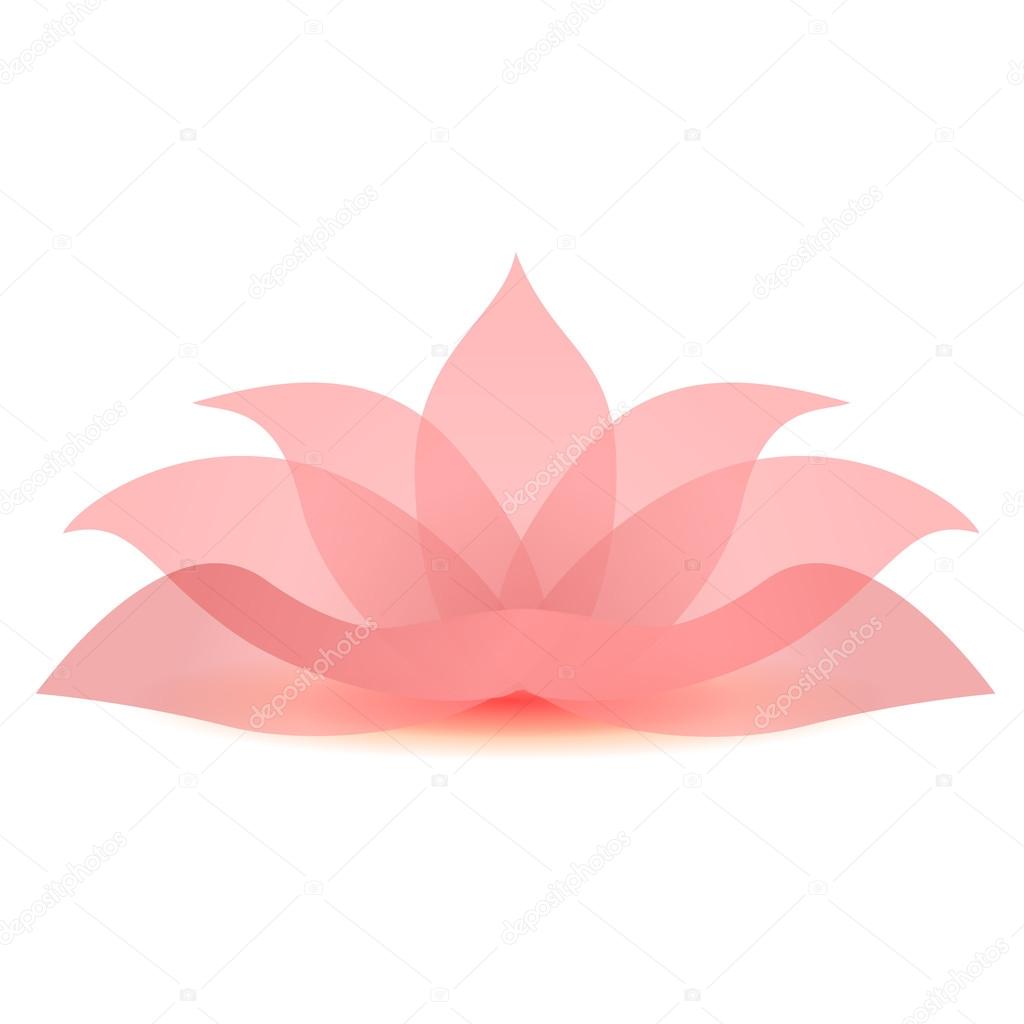 Illustration of lotus flower icon sign symbol