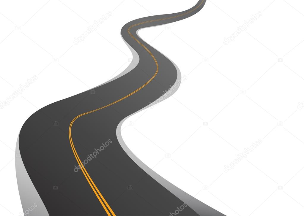 winding road highway background vector illustration