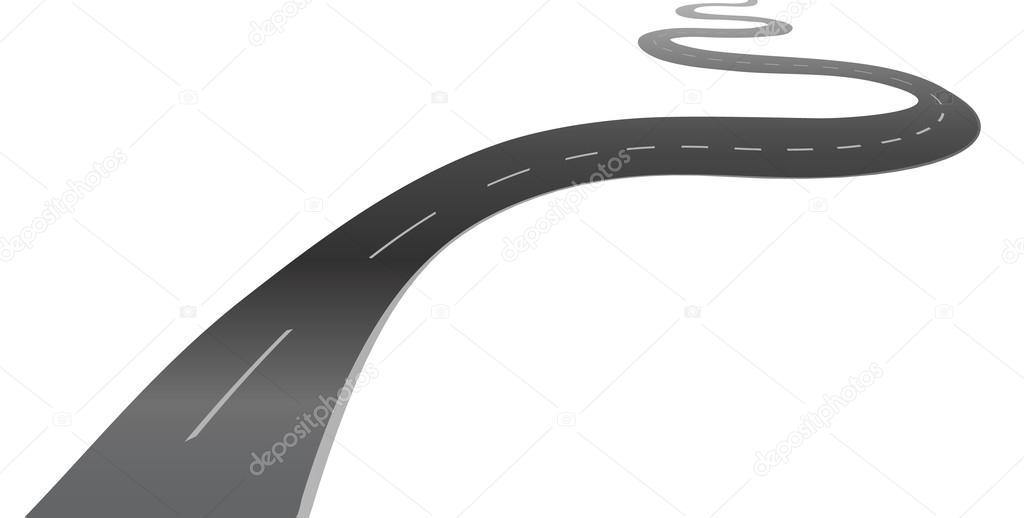 winding road highway background vector illustration