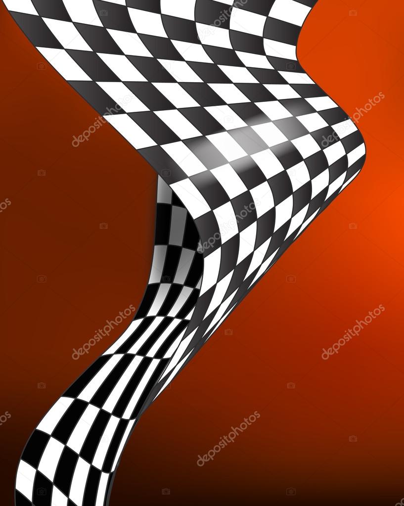 checkered race flag waveing vector background layout design