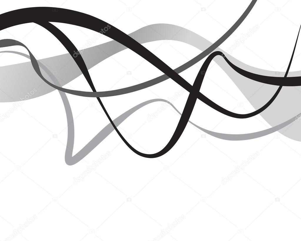 Abstract art vector. Abstract background with curvy, curved line