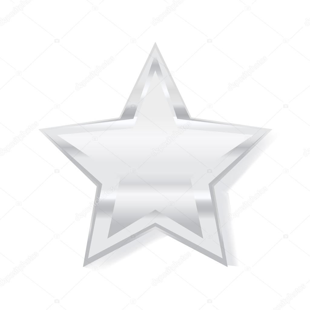 3d star vector illustration symbol silver