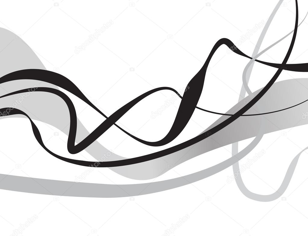 Abstract art vector. Abstract background with curvy, curved line