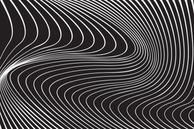 siyah ve beyaz mobious dalga şerit optik tasarım