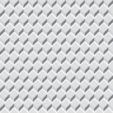 Gri tonlama, tek renkli seamless modeli, arka plan küpleri