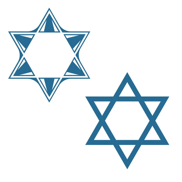 Dávid csillag zsidó csillag vektor szimbólum design — Stock Vector