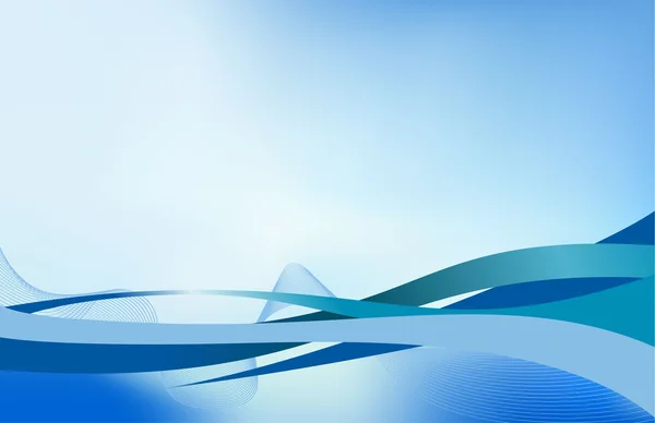 抽象的な流れる水波ベクトル背景デザイン要素 — ストックベクタ