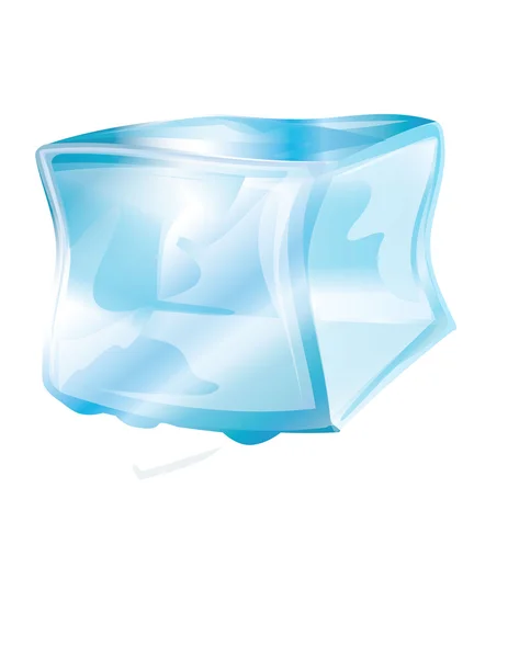 Ícone do bloco de gelo ilustração vetorial do bloco congelado — Vetor de Stock