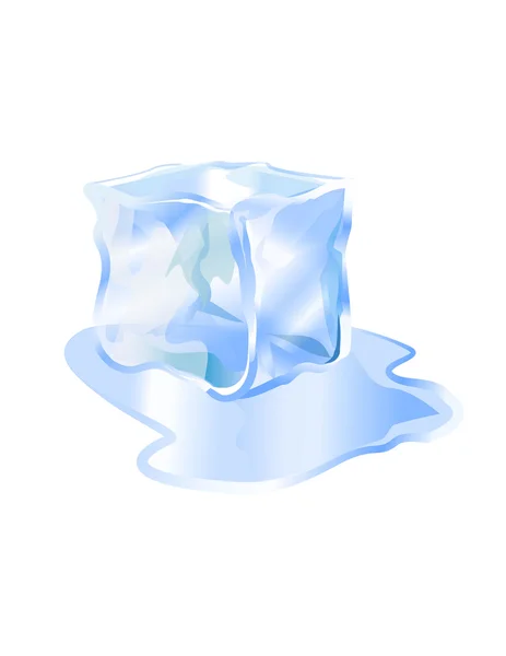 Ice block icon vector illustration of frozen block — Stock Vector