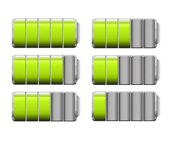 Battery Level Indicator Symbols — Stock Vector