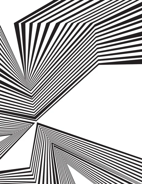 Fond d'art optique, op art, design noir et blanc droit — Image vectorielle