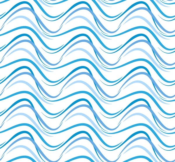 Seamless blue wave pattern background, water flow — Stock Vector