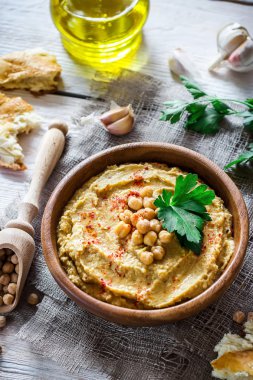 Humus masaya ahşap kase. 