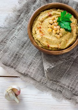 Humus masaya ahşap kase.
