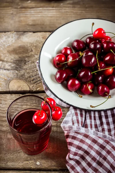 Compote in large glass jar. Summer fruit drink in glass jar. — Stock Photo, Image