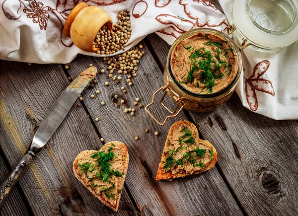 Paste aus einer Hühnerleber — Stockfoto