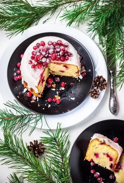 Torta con mirtillo per Natale . — Foto Stock