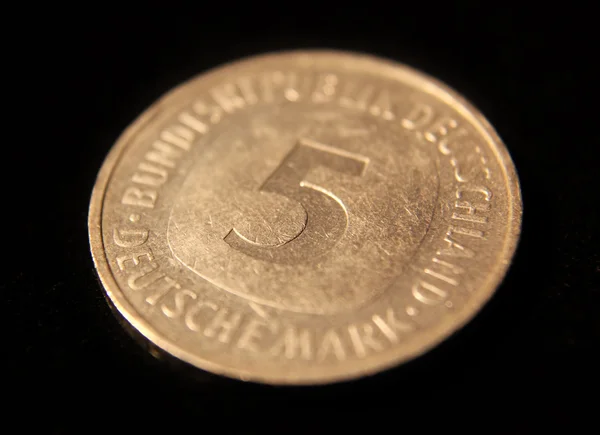 Old 5 Deutsche mark coin — Stock Photo, Image