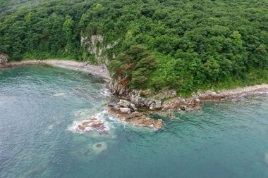 Bir grup insan bir su kütlesinin içinde yüzüyor.