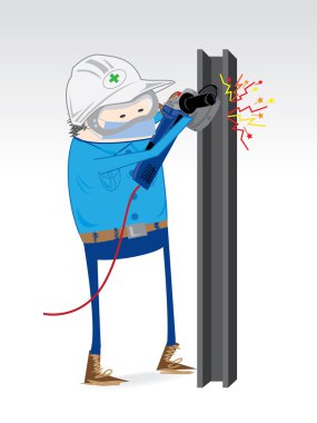 Çalışmak için giyin çelik endüstrisini öğüt