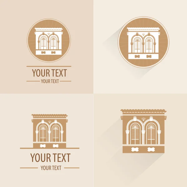 Vintage logo için bina