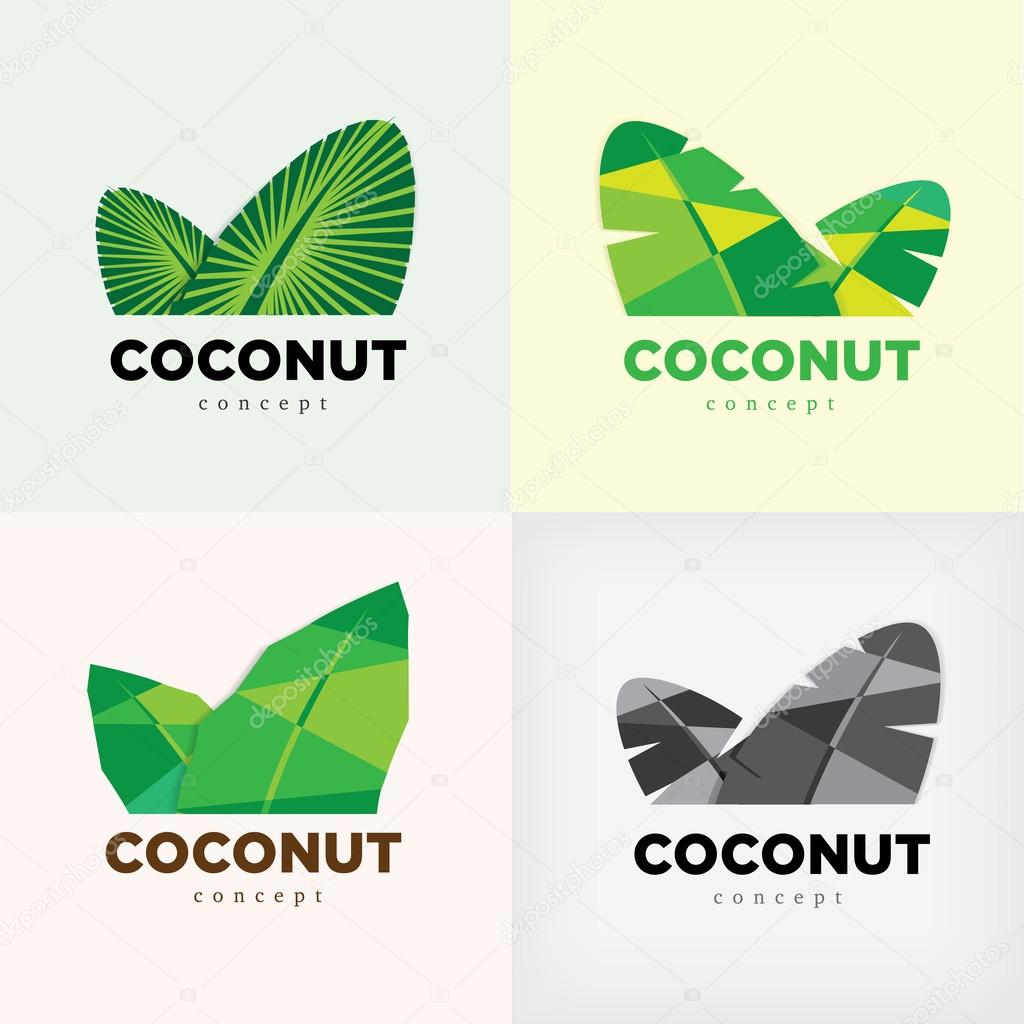 Coconut concept logo or symbol