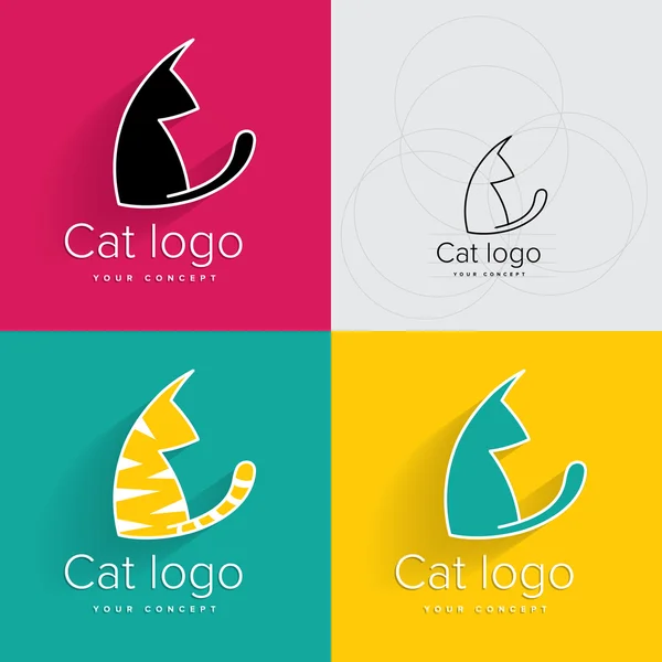 Cat logo or symbol — Stock Vector