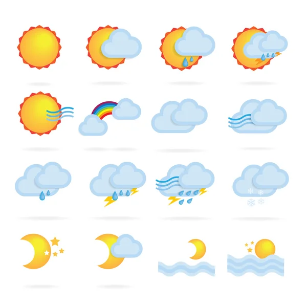 날씨 아이콘 벡터 — 스톡 벡터