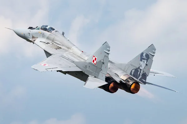 Jato Caça Mikoyan Mig Fulcrum Força Aérea Polaca — Fotografia de Stock
