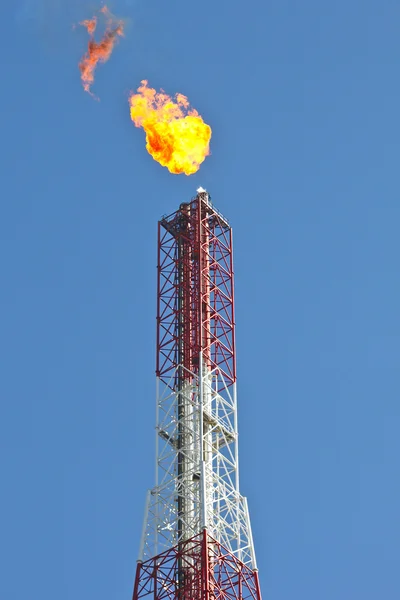 Gas flare — Stockfoto