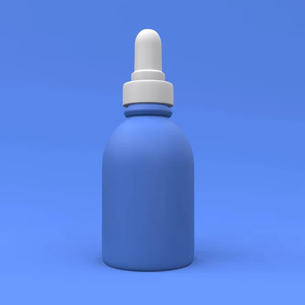 Vape Flytande Flaskor Den Blå Bakgrunden Förpackningsdesign Illustration — Stockfoto