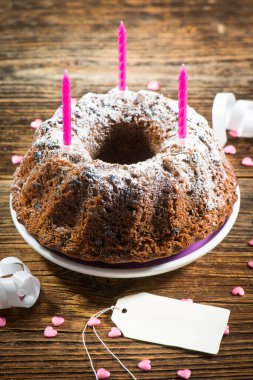 Mumlu mutlu doğum günü pastası