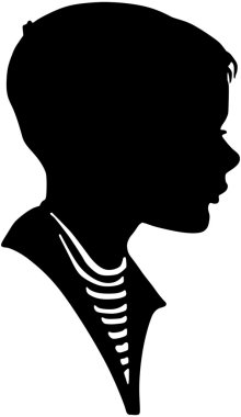 Yakışıklı çocuk siluet