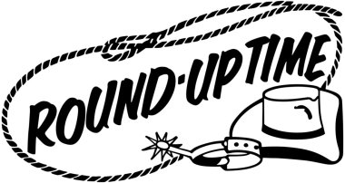 Round Up Time Banner clipart