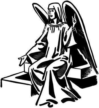 Seated Angel clipart