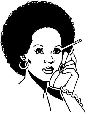 Lady On The Phone 2 clipart