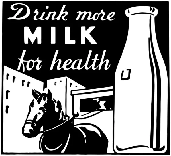 Beber mais leite — Vetor de Stock
