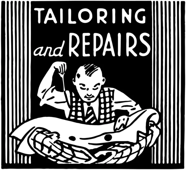 Tailoring en reparaties — Stockvector